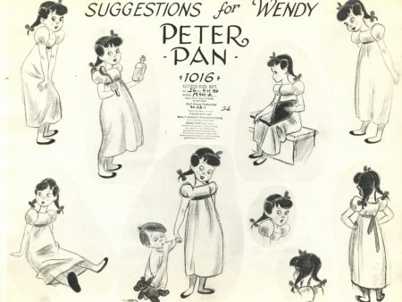 1940s Peter Pan Model Sheet: Wendy Cheap